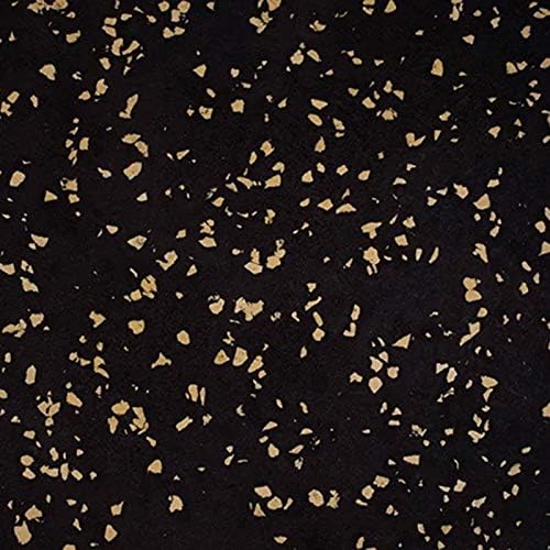 Genaflex Rubber Gym Floor Mat - 8mm Thick - Heavy Duty Commercial Protective Gym Flooring Roll (10% Tan, 4' X 6')