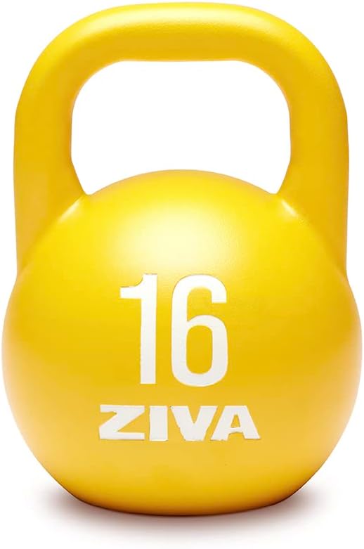 Steel Competition Kettlebells by Steve Cotter - Hard-Wearing Crack-Resistant Powder Surface Coating, 34mm Steel Handle with Non-Slip Super Textured Powder Coating Grip - Avail 6kg - 32kg