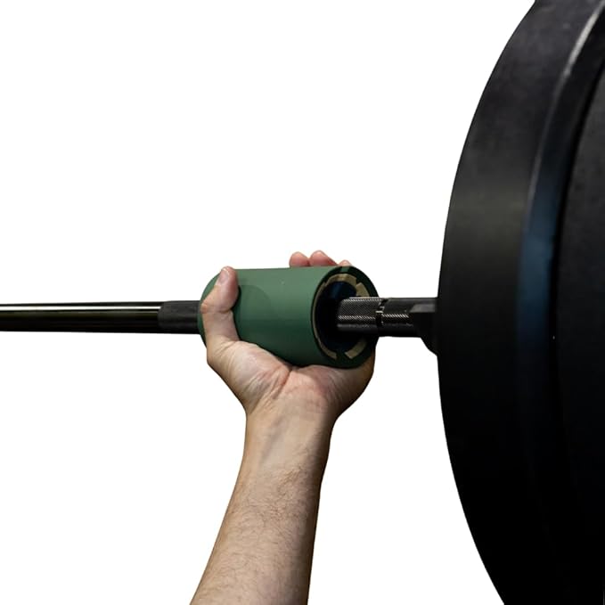Tribus - Thick Grips for Dumbbells and Barbells, 2.05" & 2.44" Thick Dumbbell Grips for Men and Women, Extreme Arm & Forearm Builder Grip Strength, Barbell Grip for Weight Lifting