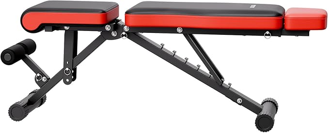 VEVOR Weight Bench, 800lbs/660lbs Adjustable Weight Bench Press for Full Body Workout, Exercise Sit-up Bench for Home Gym Strength Training, Multiple Functions, Fast Adjustment
