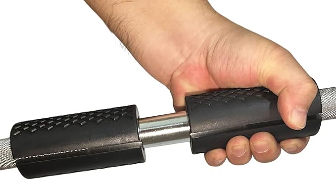 qibylift Pull Up Thick Bar Adapter, Weight Grip Bar Fit for Standard Barbell - Dumbbell Handle Grips, Silicone Rubber Barbell Grips for Weight Lifting Cable Attachments & Fitness Training