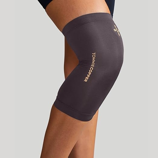 Tommie Copper Infrared Compression Knee Sleeve, Self Warming Knee Compression, Muscle Support & Stability, Slate Grey, Small