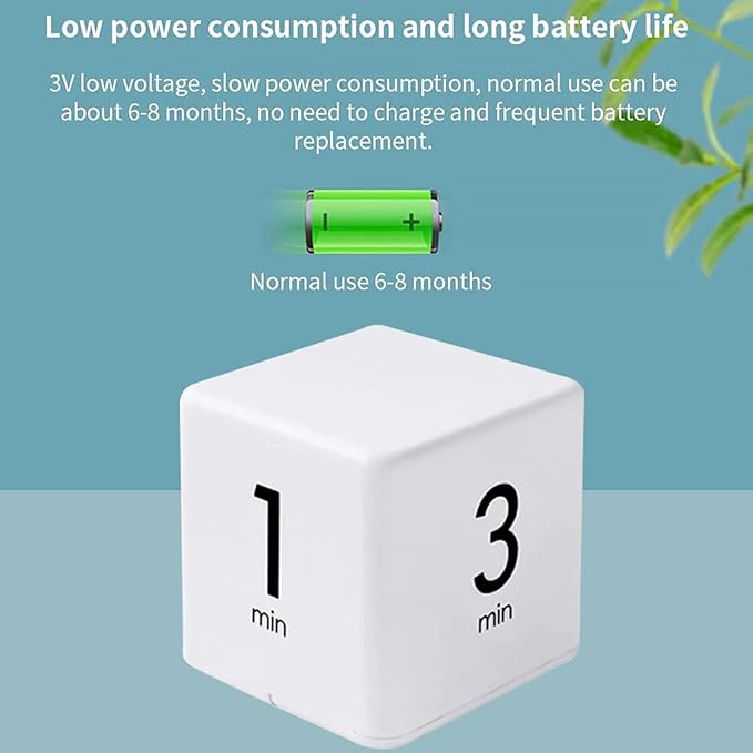 JOYIT Cube Timer 1 3 5 10 Minutes - Flip Countdown Visual Timer for Time Management, Kitchen, Workout, Study, Classroom, Office, Games