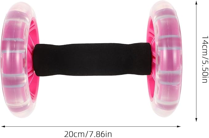 Kisangel 2pcs Double Ab Roller Wheels, Exercise Roller Weight Loss Equipment, Portable Workout Fitness for Abdominal Home Office