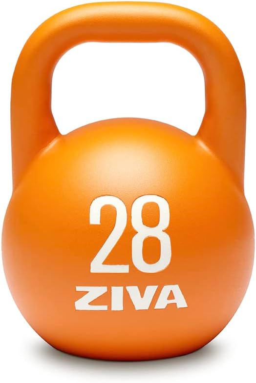 Steel Competition Kettlebells by Steve Cotter - Hard-Wearing Crack-Resistant Powder Surface Coating, 34mm Steel Handle with Non-Slip Super Textured Powder Coating Grip - Avail 6kg - 32kg