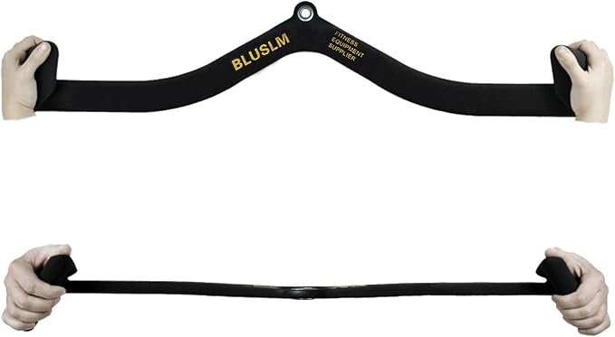 LAT Pull Down Bar for Cable Machine, LAT Pulldown Attachments T-bar V-bar Cable Attachment for Gym, Back Tricep Strength Training Handle