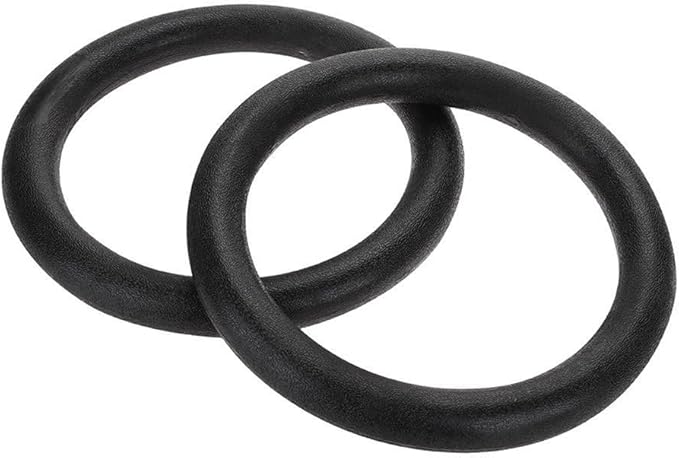 CLISPEED D Ring 2pcs Workout Ring Muscular Cross-Training Strength Bodybuilding Plastic Training Replacement Rings Gymnastic Bodyweight Black for Workouts Cross Gym Fitness