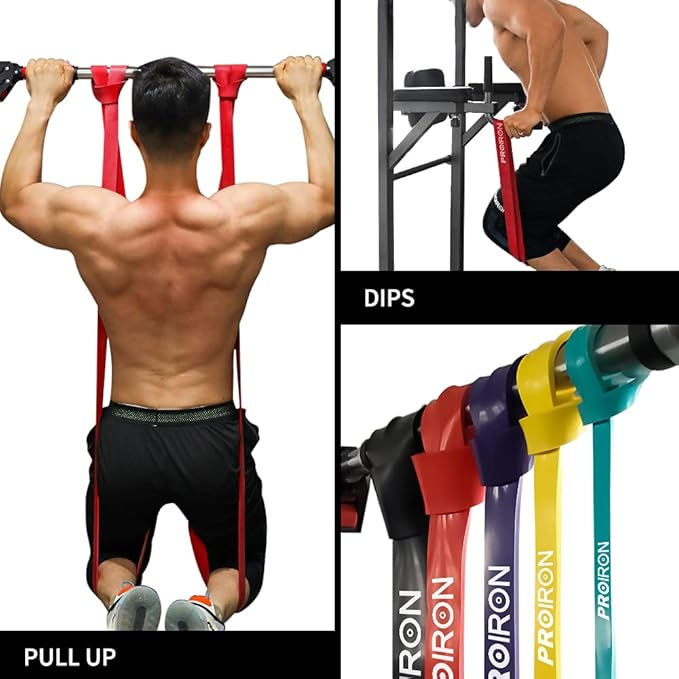 PROIRON Resistance Bands Pull Up Bands Comfortable Exercise Bands Anti-Slip Workout Bands for Pull up Dip Squat Gym Workout Physical Therapy Stretch Bands for Men & Women