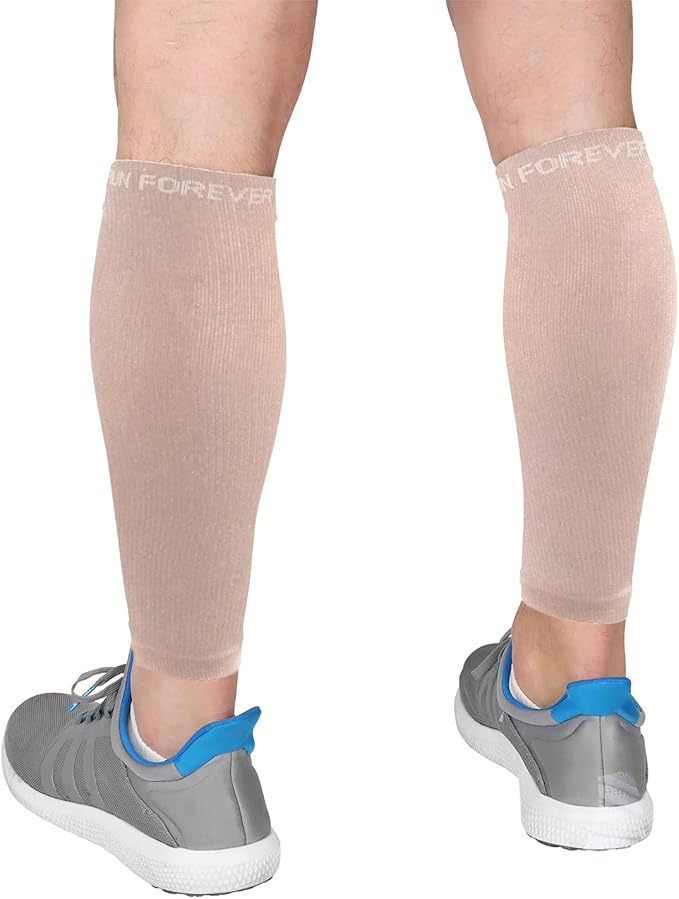 Run Forever Calf Compression Sleeves for Men and Women - Leg Compression Sleeve - Footless Compression Socks for runners