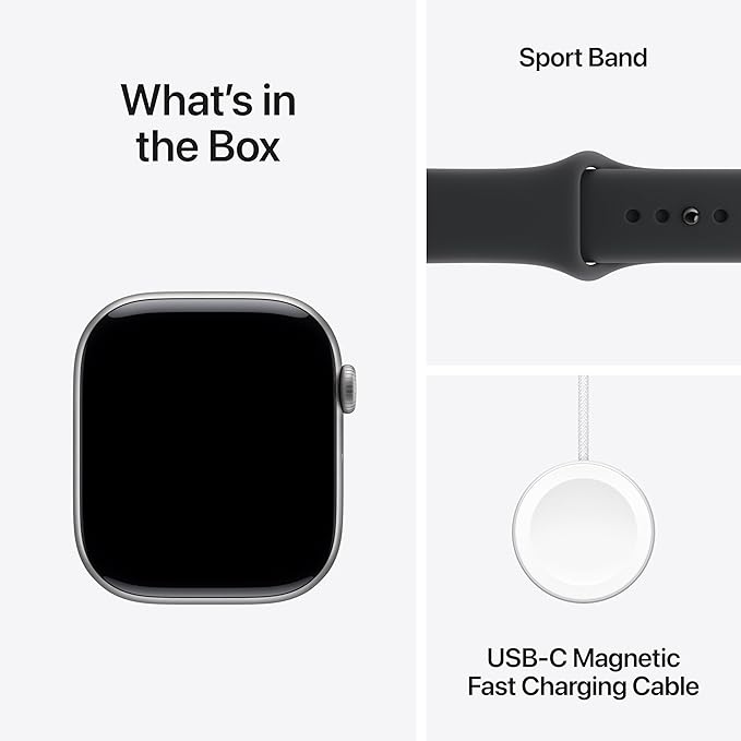 Apple Watch Series 11 [GPS + Cellular 46mm] Smartwatch with Space Gray Aluminum Case with Black Sport Band - M/L. Sleep Score, Fitness Tracker, Health Monitoring, Always-On Display, Water Resistant