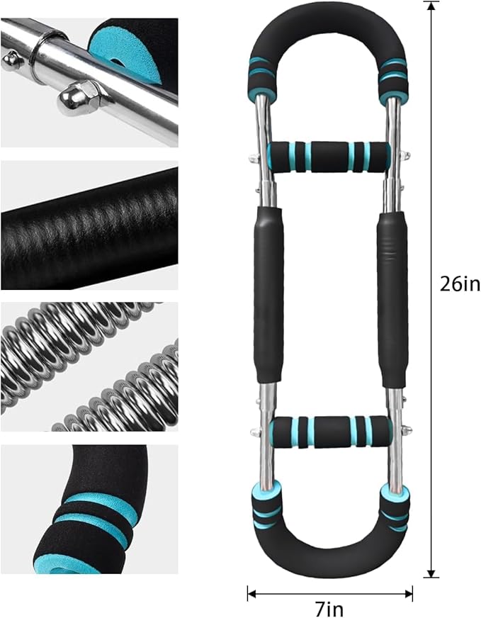 Twister Arm Trainer, 40-100lb Adjustable Chest Workout Equipment, Arm Trainer, Twister Arm Trainer,Detachable Fitness Equipment for Home Gym, Strength Building Workout Tool
