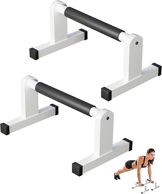Push Up Bars, Heavey Duty Parallettes Dip Bar with Non-slip Grips for Calisthenics Planche L Sit Handstand Fitness Floor Workout, Pushup Station Handles Stand for Gym Strength Training