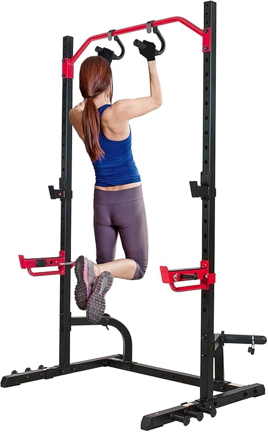 SELEWARE 48'' Heavy Duty Pull Up Bar Wall Mount Multi-function Chin up Bar with Home Gym Cable Pulley System LAT Pulldown Workout Attachments Heavy Bag Hanger