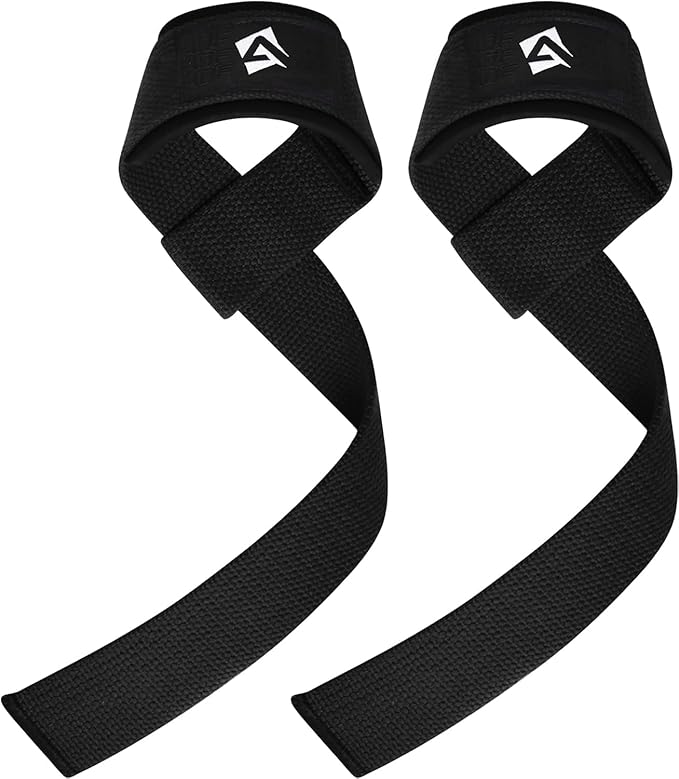 AQF Lifting Wrist Straps for Weightlifting, Powerlifting & Deadlifts – 23” Neoprene Padded Cotton Straps for Strength Training & Gym Workouts - Maximum Grip Support for Men & Women