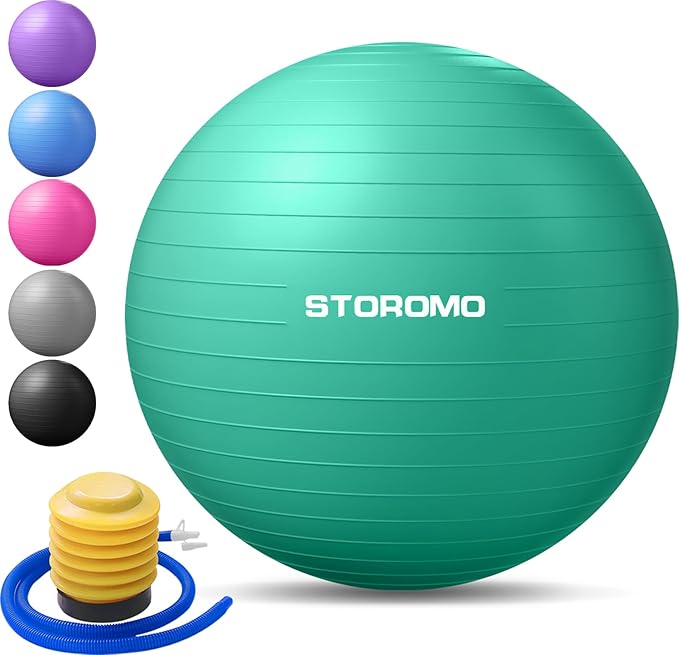 Anti-Burst Pregnancy Exercise Ball – High Weight Capacity Stability Ball for Yoga, Pilates & Labor Support, Eco-Friendly PVC Fitness Ball for Moms, Includes Pump (45cm-95cm)