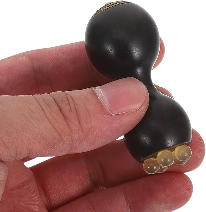SOIMISS Sandalwood Eye Massage Stick Wooden Facial Acupressure Tool Portable Gua Sha Scraping Massager for Under Eye Care and Cream Application Natural Skincare Applicator