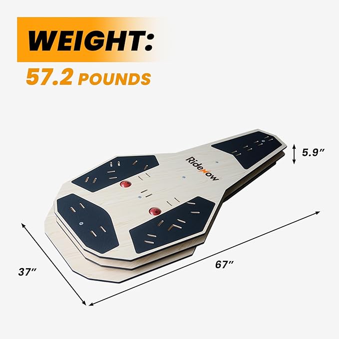 RideNow Bicycle Cycling Rocker Plate for Indoor Training, Bike Trainer Platform, Trains Core and Other Muscles, Adjustable Contact Points