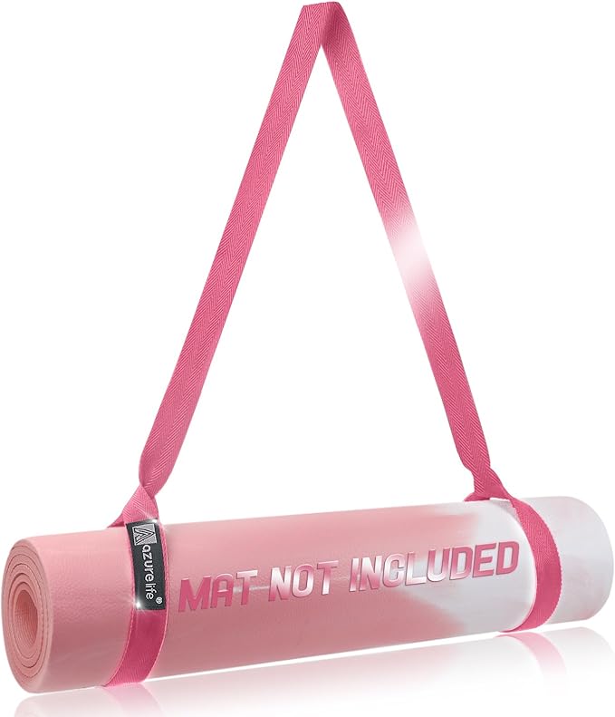 A AZURELIFE [MAT NOT Included] Yoga Mat Sling, Yoga Mat Straps for Carrying, Easy-Cinch Yoga Mat Holder Strap