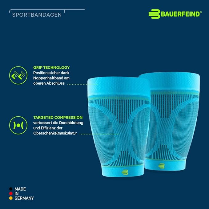 Bauerfeind Sports Compression Upper Leg Sleeves (1 Pair) - Thigh & HamstringCompression for Improved Blood Circulation