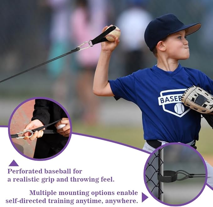Baseball Resistance Bands for Pitchers – Pro-Grade Arm Strength & Pitching Bands | 4-Level Adjustable Resistance Bands for Baseball/Softball Training (All Ages)