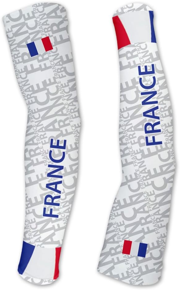 ScudoPro France Compression Arm Sleeves UV Protection Unisex - Walking - Cycling - Running - Golf - Baseball - Basketball