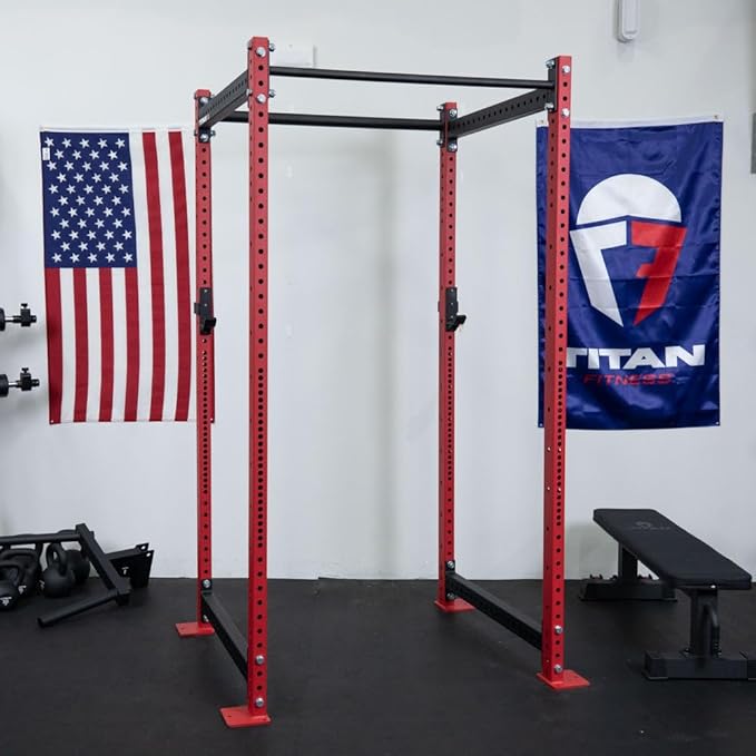 Titan Fitness T-3 Series Power Rack, 1,100 LB Capacity Cage for Weightlifting and Strength Training