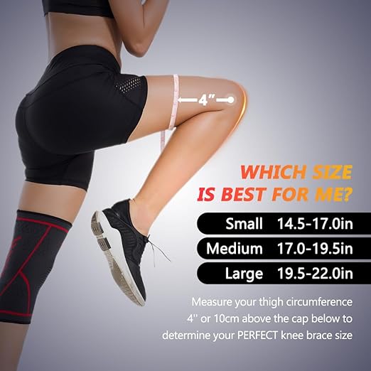 knee sleeve for Knee Pain,Knee Compression Sleeve for Men and Women, Running, Working out, Weight Lifting, Sports.(Medium)