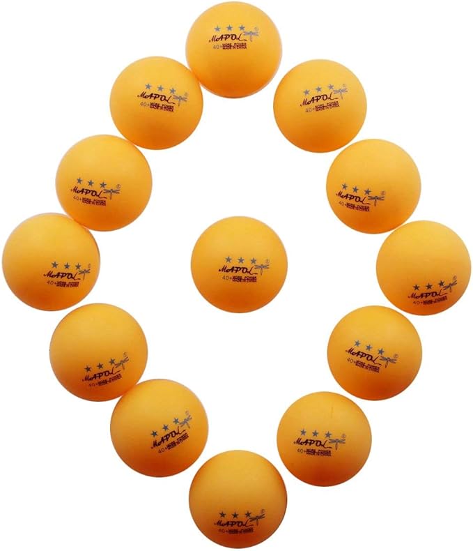 MAPOL 50- Pack Orange 3-Star Premium Ping Pong Balls Bulk,Advanced Training Table Tennis Ball