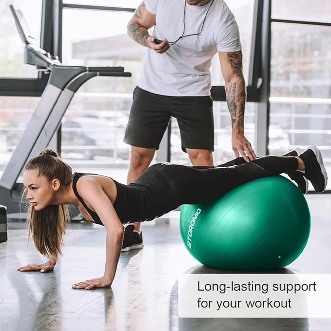 Anti-Burst Pregnancy Exercise Ball – High Weight Capacity Stability Ball for Yoga, Pilates & Labor Support, Eco-Friendly PVC Fitness Ball for Moms, Includes Pump (45cm-95cm)