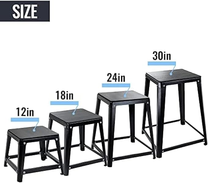 Plyometric Platform Boxes Fitness Steel Plyo Box Exercise Jump Box Step Up Plyometrics Box Jumping Agility Box For Exercise Fit Training Conditioning