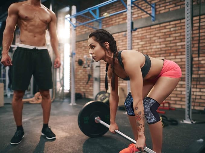 Knee Sleeves (1 Pair), 7mm Compression Knee Braces for Squats,Weightlifting,Powerlifting,Cross Training for Men & Women