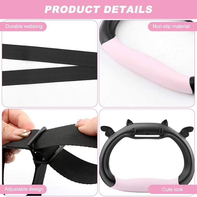 ‌Gymnastic Rings with Adjustable Straps, Heavy Duty 550lbs - Home Gym Equipment, Non-Slip Pull Up Rings for Workout, Strength Training Fitness Ring with Carry Bag‌