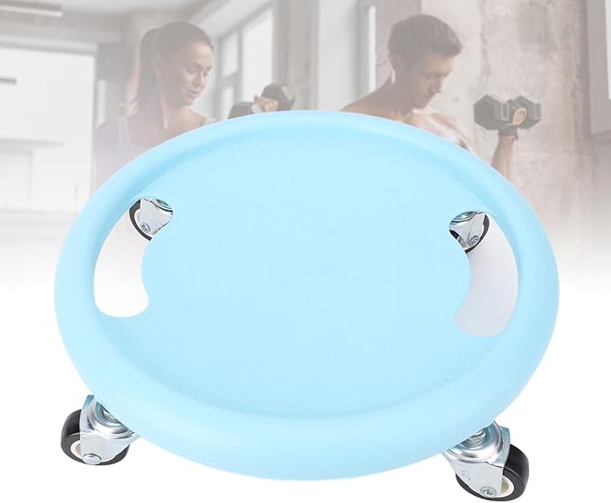 360° Disc Wheel Roller Trainer,Portable Sliding Exercise Discs for Core Strength Full Body Workout Home Gym Fitness Equipment (Blue)