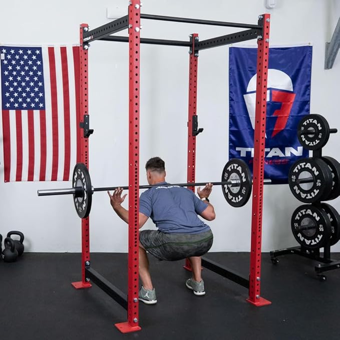 Titan Fitness T-3 Series Power Rack, 1,100 LB Capacity Cage for Weightlifting and Strength Training