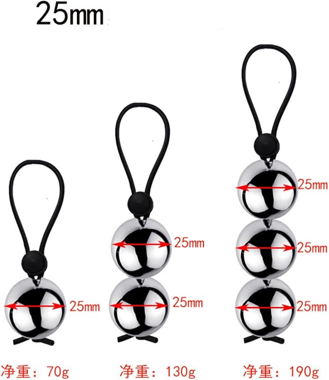 Men's Stretch Weighted Suspension Ball Ring, Progressive Endurance Trainer-USZF57 (25mm Silver Single Ball)