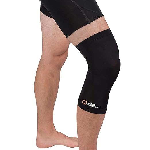 Copper Compression Knee Sleeve - Copper Infused Knee Stabilizer Support Brace for Meniscus Tear, ACL, MCL, Arthritis, Joint Pain Relief, Running, Sports, Hiking - Men & Women - Fits Right/Left - 2XL