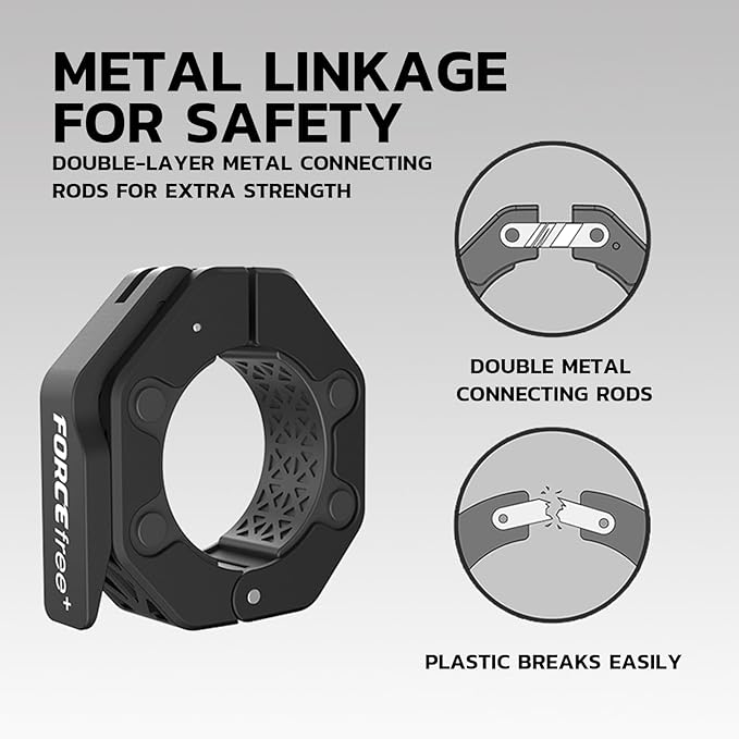 Quick Release Barbell Collars - Slim Design, Non-Slip Secure, High-Strength Durable, Magnetic Convenience - Fits 2-Inch Olympic Bars