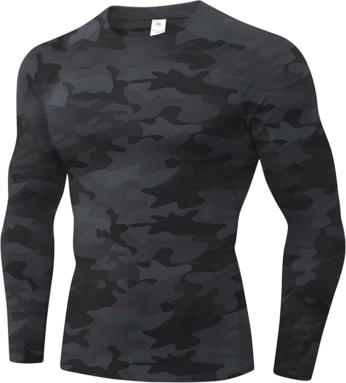 SPVISE 1 or 3 Pack Men's Compression Shirts Long Sleeve Workout Gym T-Shirt Running Top Cool Dry Sports Baselayer Undershirts