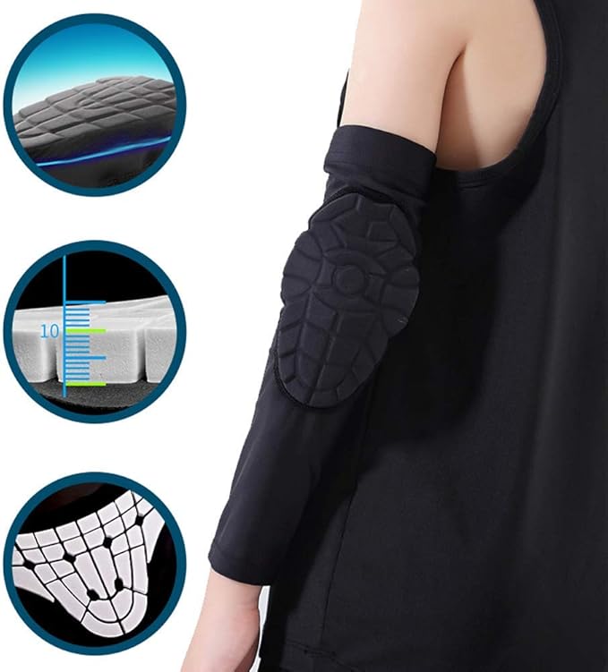 Kids Youth 5-15 Years Padded Arm Knee Sleeve Compression Leg Protective