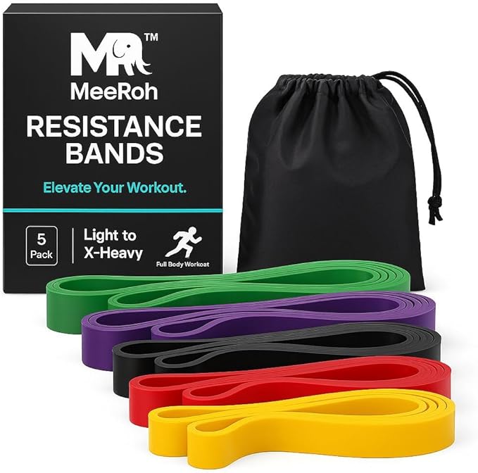 MeeRoh Pull Up Assist Band – Heavy Duty Resistance Band for Pull Ups – Premium Calisthenics Equipment for Home Gym – Assisted Pull Up Bands for Strength Training, Mobility & Pullup Bar Doorway Use