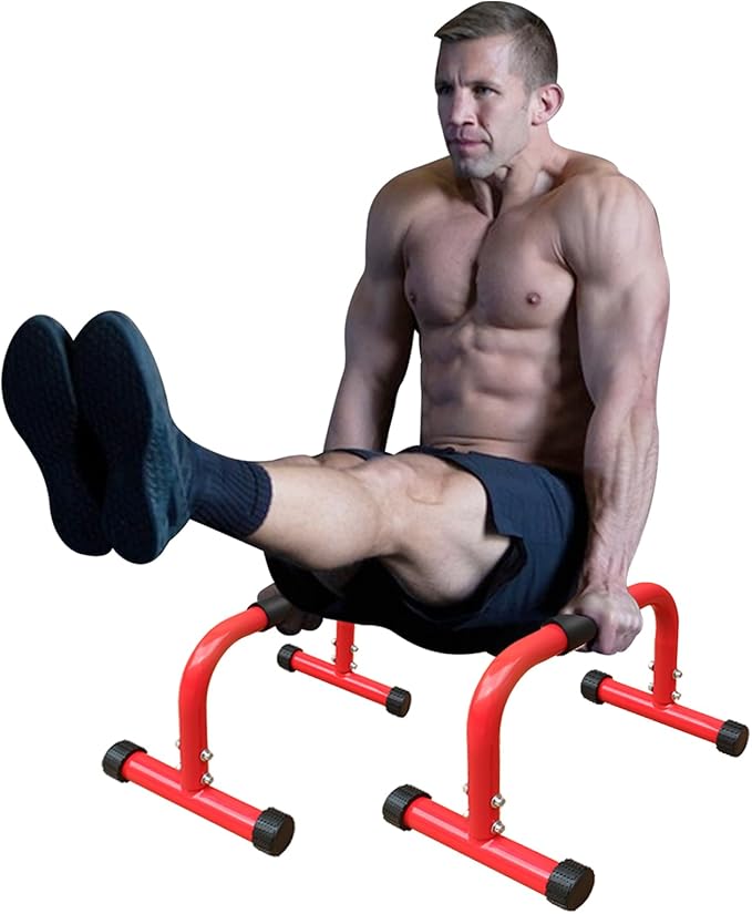 Push Up Bar, Parallettes Bars, No Wobbling Calisthenics Equipment for Handstand, L-Sit, Gymnastics, Calisthenics, Strength Training Parallel Bars for Men and Women