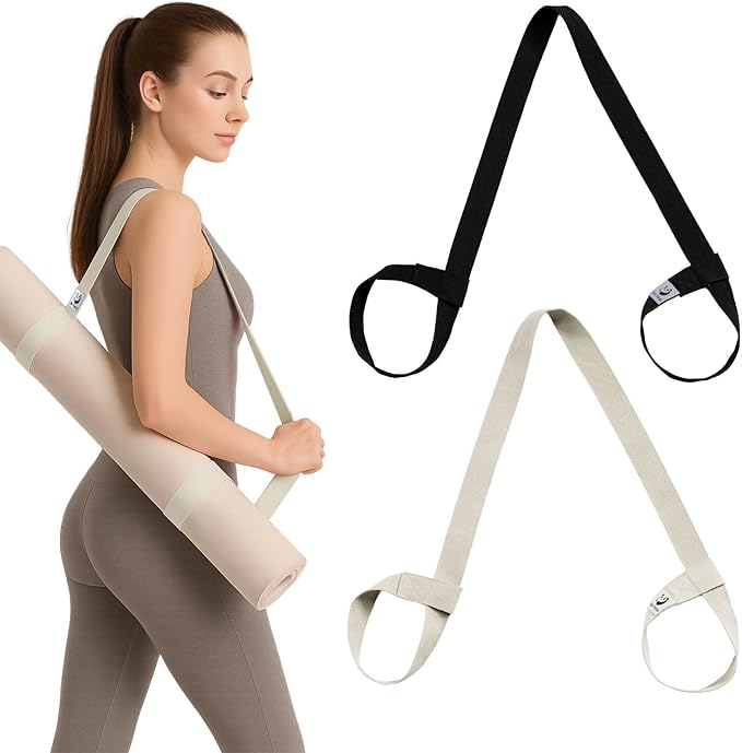Slim Panda 2-Pack Yoga Mat Straps, Adjustable Yoga Mat Straps, Yoga Mat Storage Straps (Yoga mat not included)