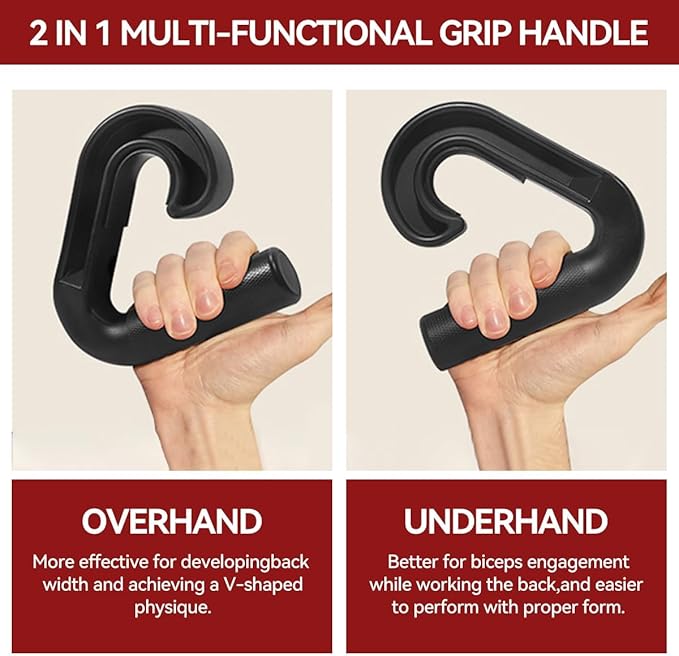 Neutral Grip Pull Up Handles 45° - Angles 90 Grips for Relieve Wrist Stress - Non-Slip Pull Up Grips - for Pull-Ups Deadlifts - Fits Pull Up Bar Grips & Barbells Home Gym Enthusiasts