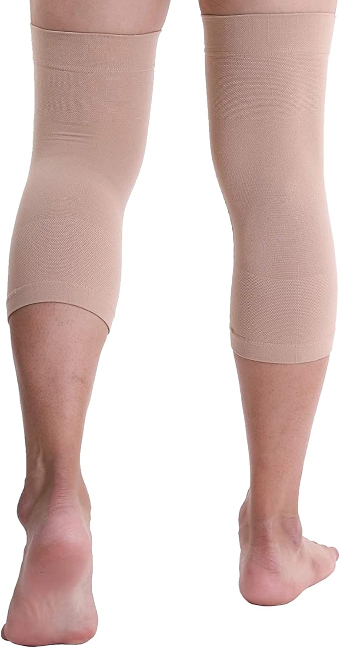 Doc Miller Knee Compression Sleeve Brace for Men & Women (Pair) Best Support for Workout Running ACL Arthritis Pain Relief