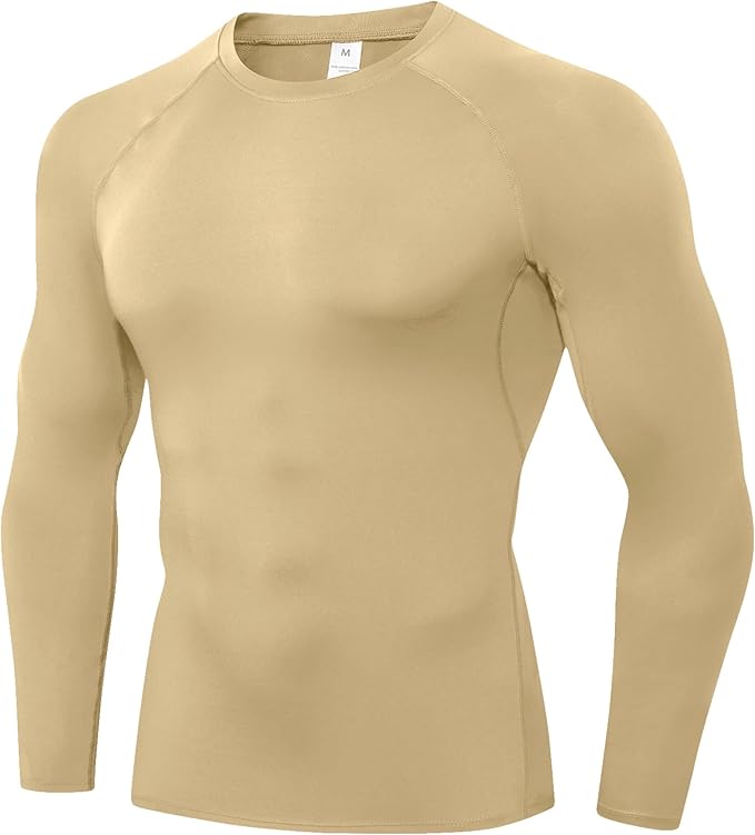 SPVISE 1 or 3 Pack Men's Compression Shirts Long Sleeve Workout Gym T-Shirt Running Top Cool Dry Sports Baselayer Undershirts