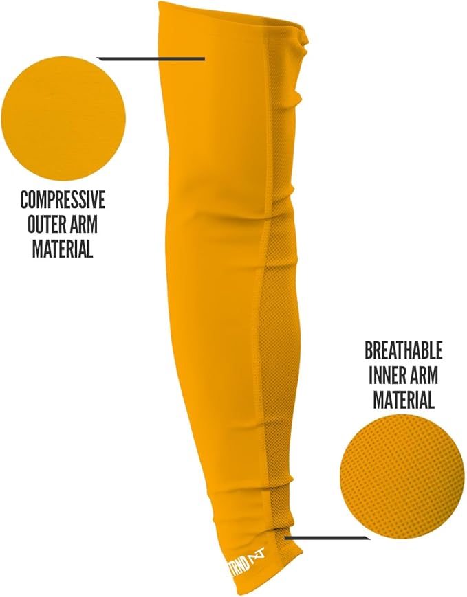 1 Pair Nxtrnd Compression Arm Sleeves for Men, Breathable Football, Basketball, Baseball Accessory, Adult & Kids