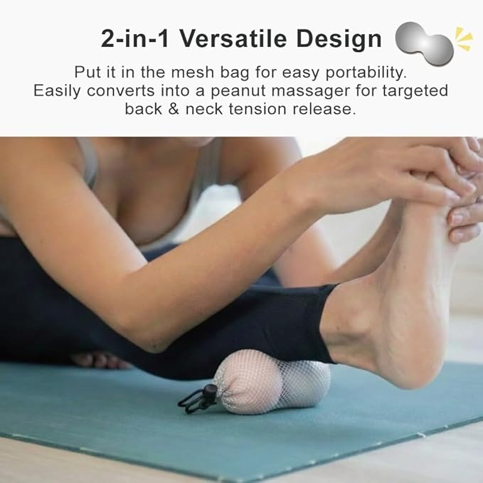 Therapy Massage Balls (2-Pack), High-Density Fascia Balls for Targeted Muscle Relaxation & Daily Recovery - 50D & 65D Hardness Options (Serene Gray + Soothing Pink (65D+50D))