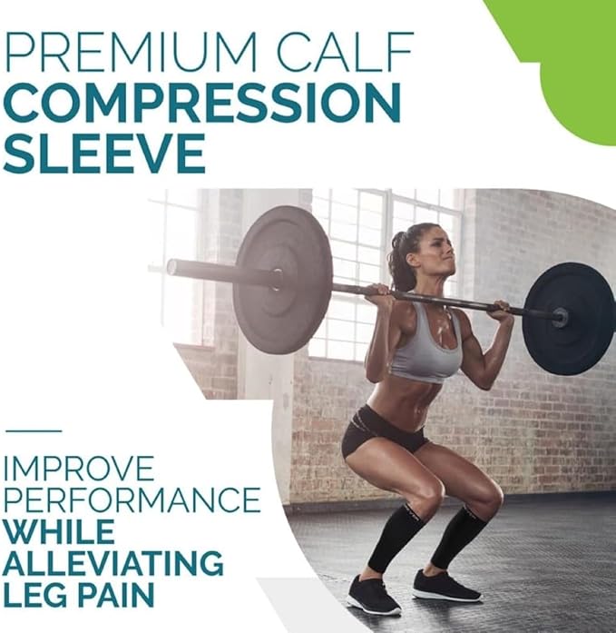 Run Forever Calf Compression Sleeves for Men and Women - Leg Compression Sleeve - Footless Compression Socks for runners