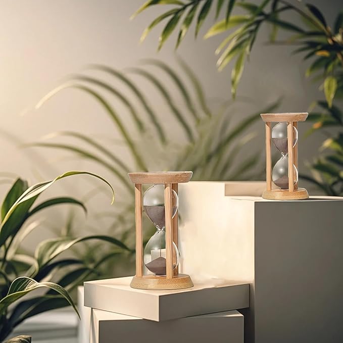 Sand Timer,15 Minute Wood Hourglass,for Game Sandglass,Mini Sand Watch,Reloj de Arena 15 Minuto for Cooking Timer, Baking,Gift Home Decoration