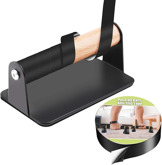 Push Up Bars Anti-Slip Tape，Rubber Grip Tape，Provides Comfortable Grip and Anti-Slip for Gym Equipment,and Tools (Black, 1In x 10Ft)